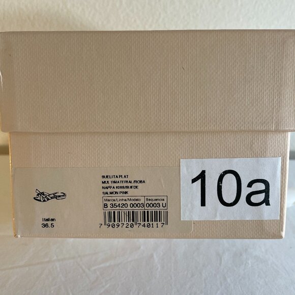 Used Alexandre Birman "Suelita Flat" Sandals Rosa Napa/Suede Size IT 36.5 US 6.5 - Picture 2 of 10